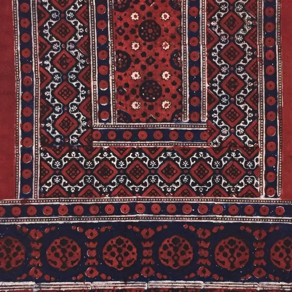 Kids Ajrak Shawl — No. 008 — detail