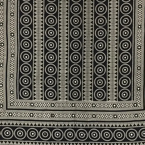 Black Ajrak Shawl — No. 010 — detail