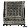 Black Ajrak Shawl — No. 010