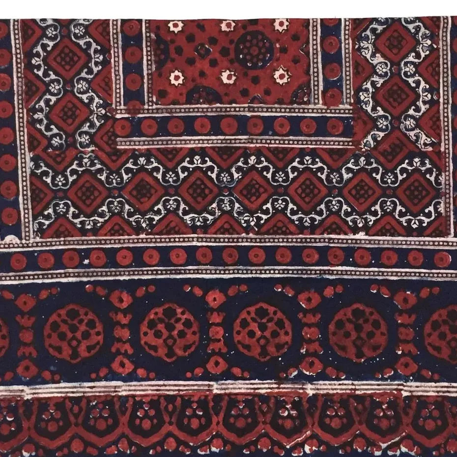 Kids Ajrak Shawl — No. 015 — detail