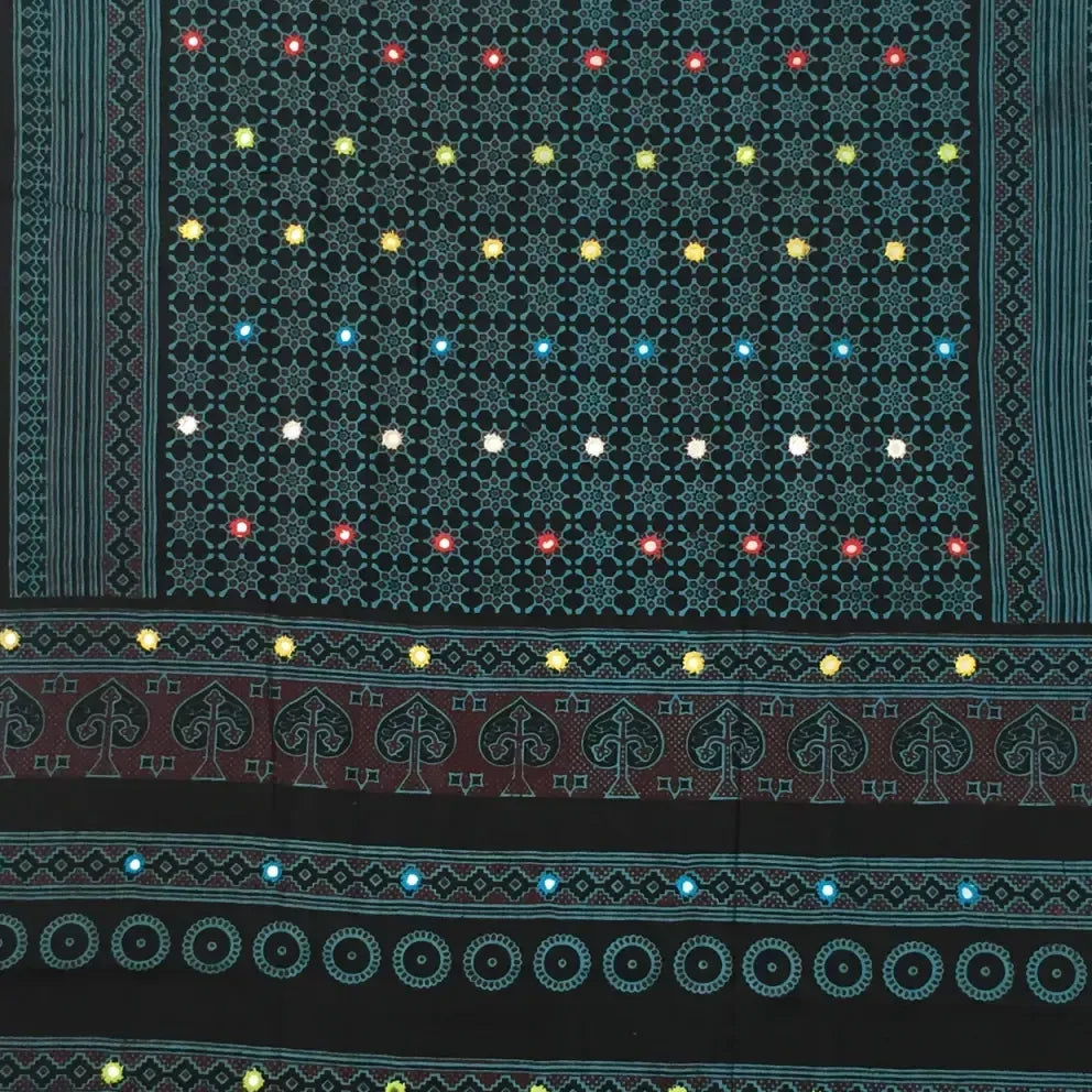Ajrak Shawl — No. 017 — detail