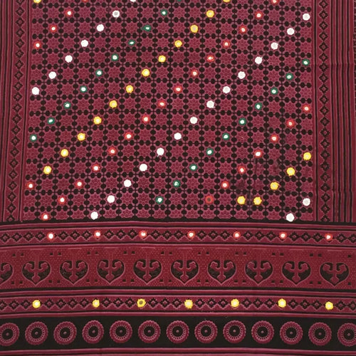 Ajrak Shawl — No. 025 — detail