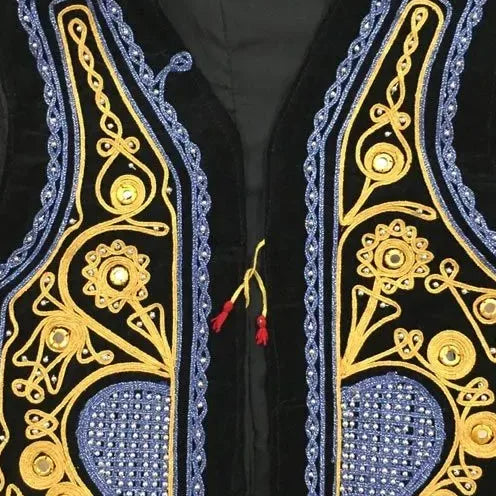Kids Embroidered Waistcoat — No. 028 — detail