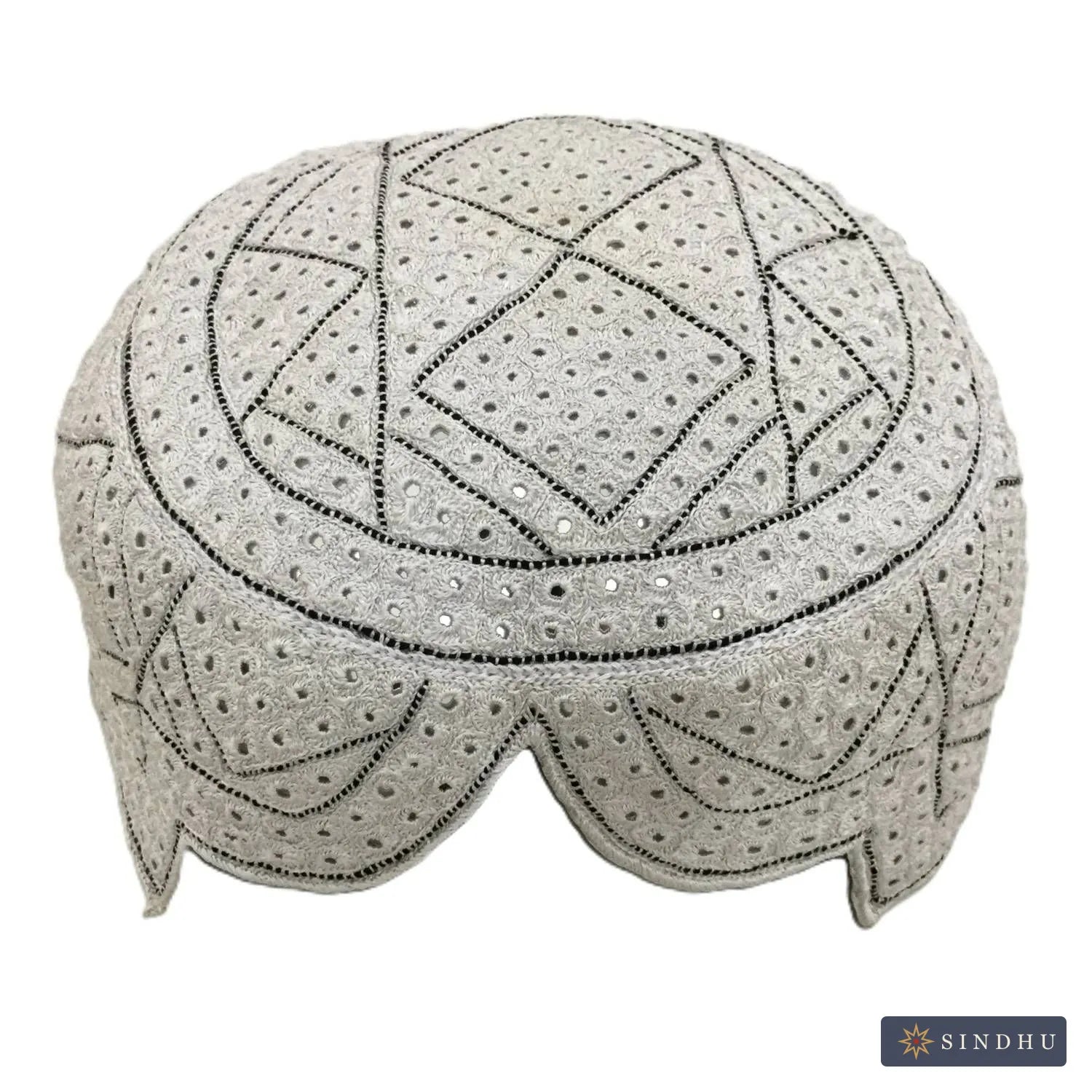 White Sindhi Topi — No. 028